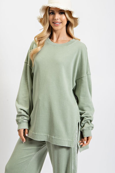 Oversized Lightweight Washed Pullover - Regular