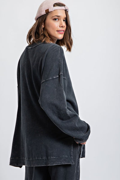 Oversized Lightweight Washed Pullover - Regular