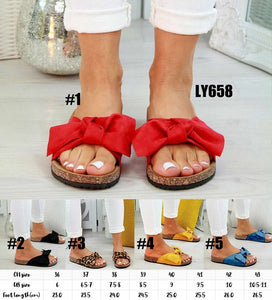Bow Sandals - 7.5/8 BLACK ONLY
