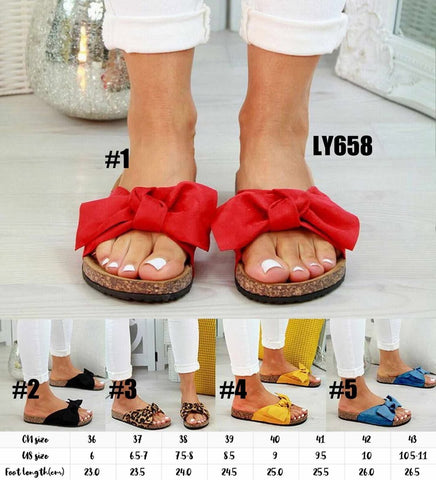 Bow Sandals - 7.5/8 BLACK ONLY