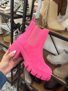 Ivy Pink Lug Boots
