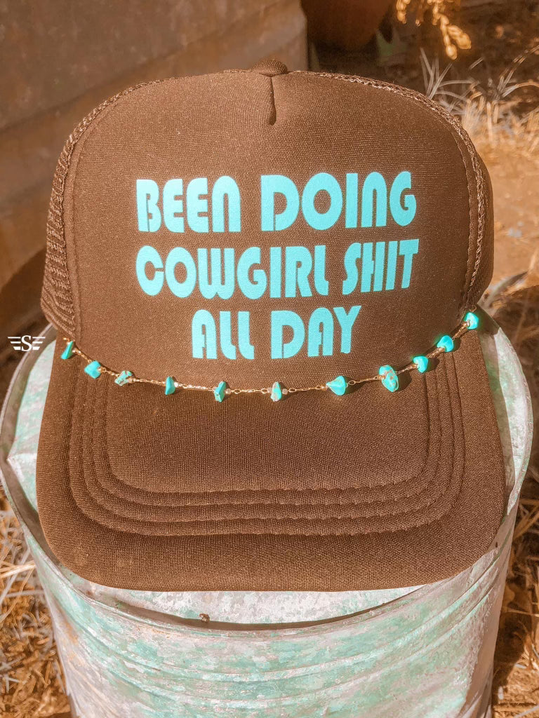 Turquoise Bling Trucker Caps