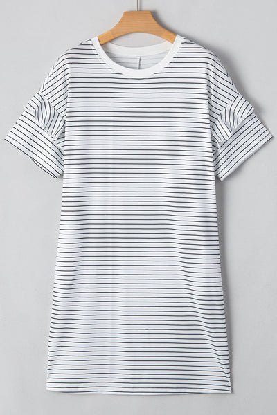 Striped ruffle short sleeve preorder (1/15)