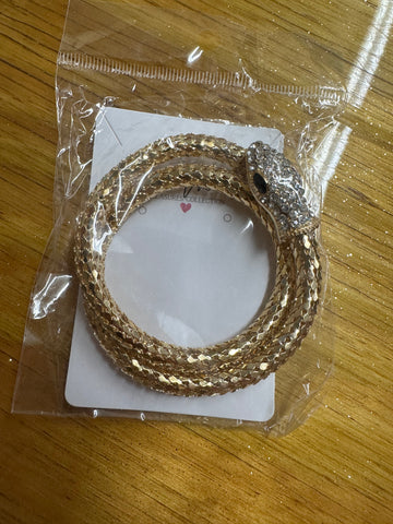 Gold Snake Wrap Bracelet