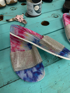 Bling Tie Dye Slides - 6 and 6.5 ONLY