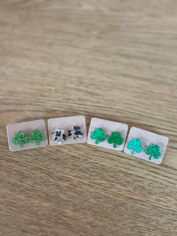 Shamrock Stud Earrings