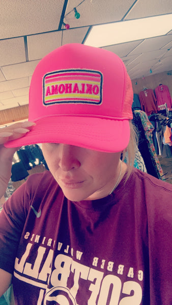 Oklahoma Hot Pink Trucker Hat