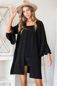 Glitter Bell Sleeves Cardigan - Regular