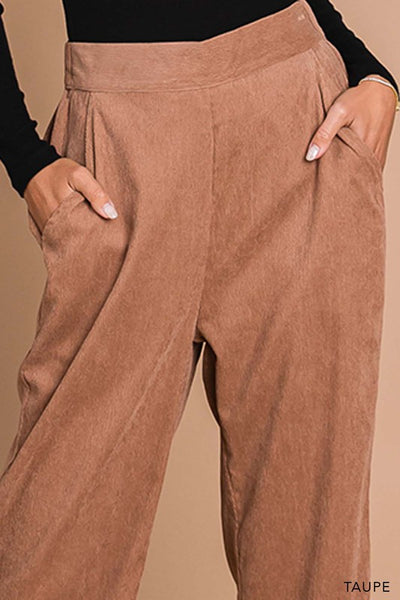 Soft Baby Corduroy Wide Leg Pants - Regular