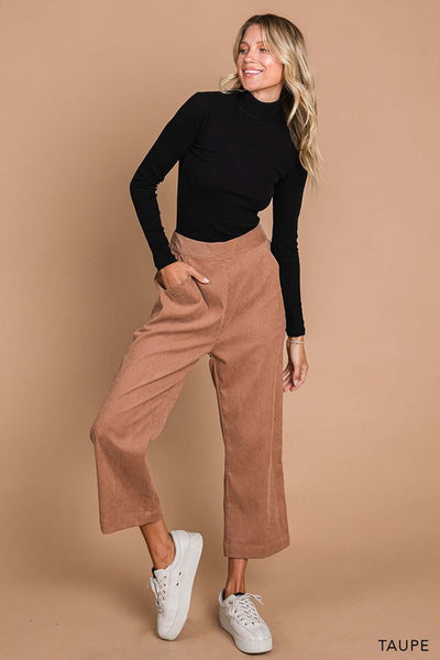 Soft Baby Corduroy Wide Leg Pants - Regular