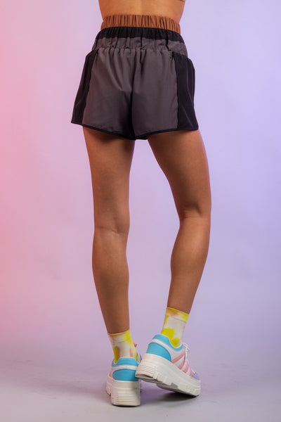 Multi Color Blocked Activewear Shorts - Regular