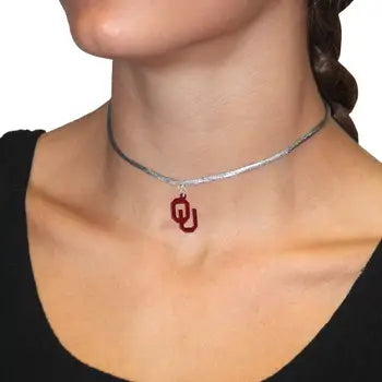 Licensed OU/OSU Satin Choker Necklace