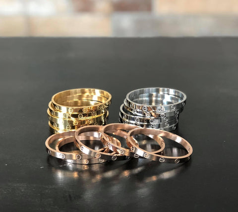 Stamped Metal Bangles