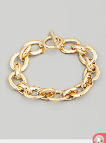 Circle Toggle Chain Link Bracelet
