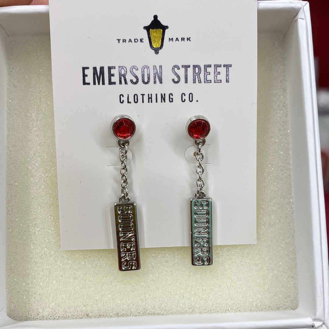 Licensed OU/OSU Dangle Earring