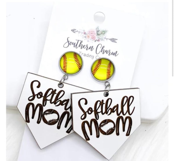 Baseball/Softball Mom Earrings