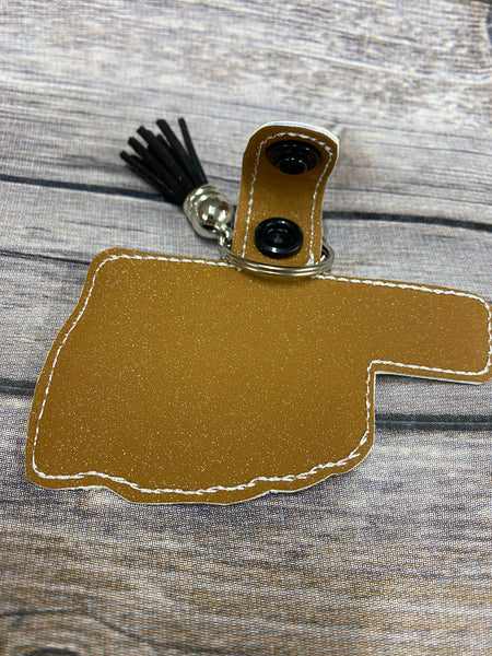 Embroidered Cloth Oklahoma Key Chain